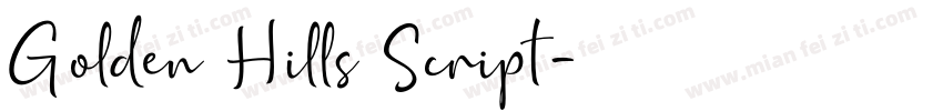 Golden Hills Script字体转换